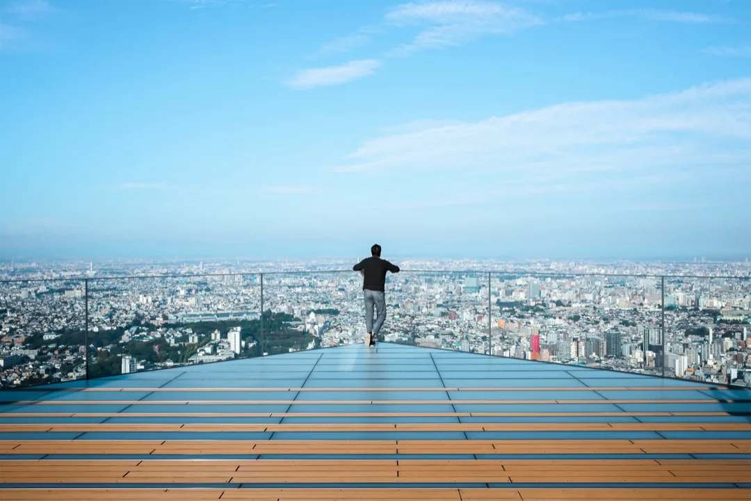 Observation platform above the Tokyo skyline